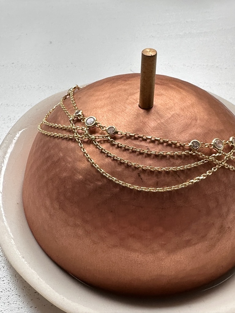 THE WAVE gold anklet