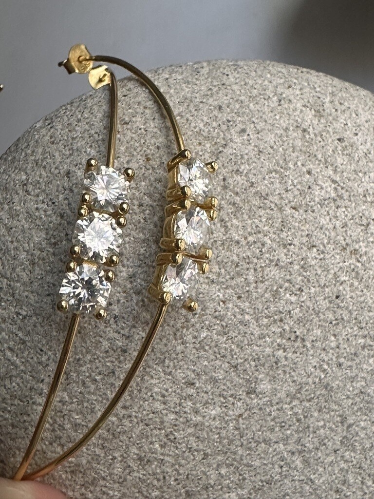 THE 3 DIAMONDS XL HOOPS