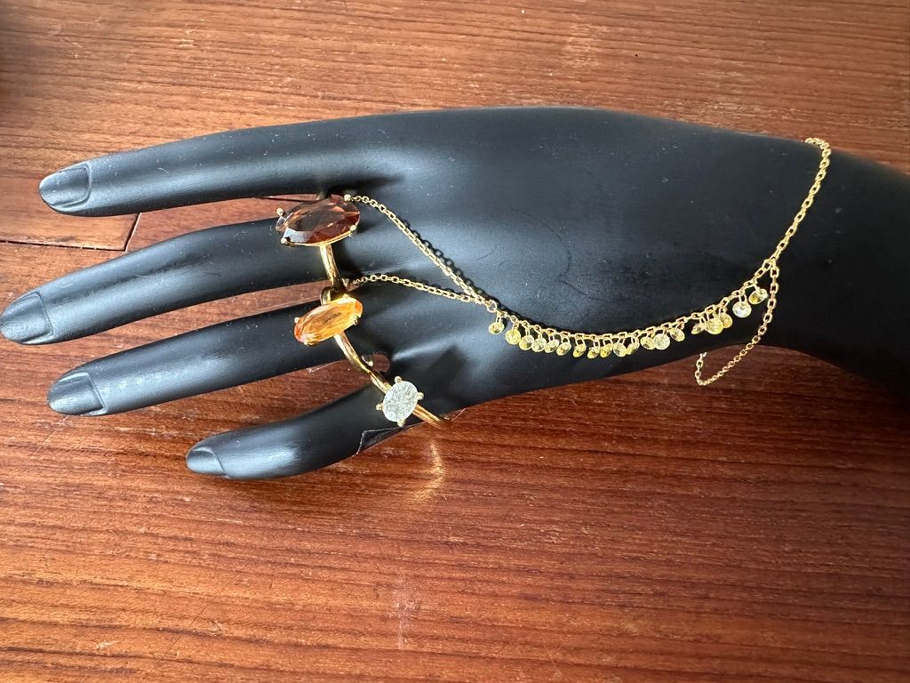 Yellow free floating beads Handbracelet