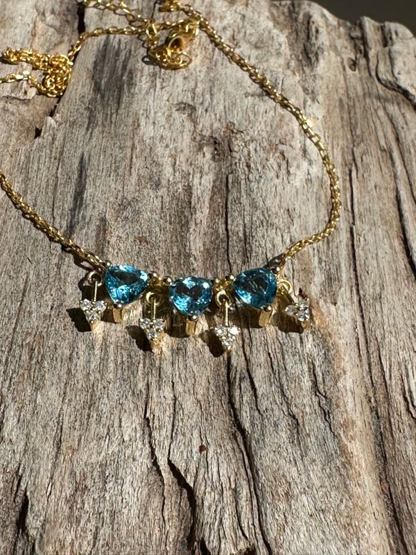 THE 3 BLUE TOPAZ Necklace
