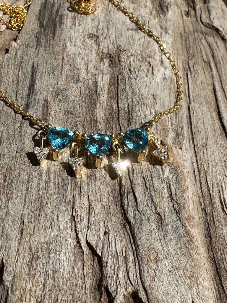 THE 3 BLUE TOPAZ Necklace