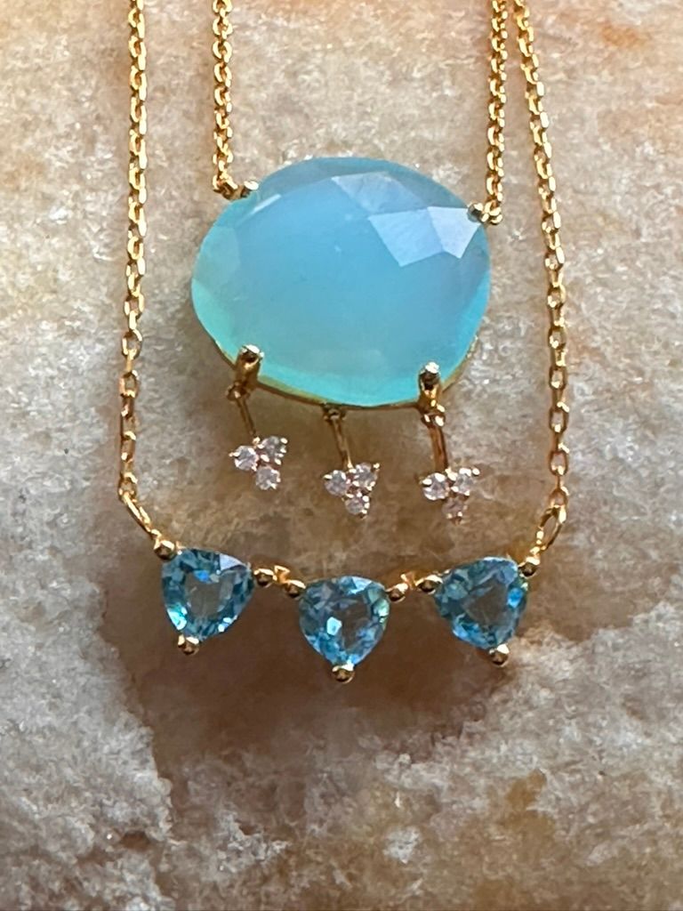 THE 3 BLUE TOPAZ Necklace