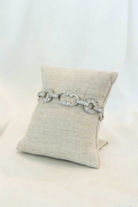 Platinum &amp; Diamond Art Deco Bracelet