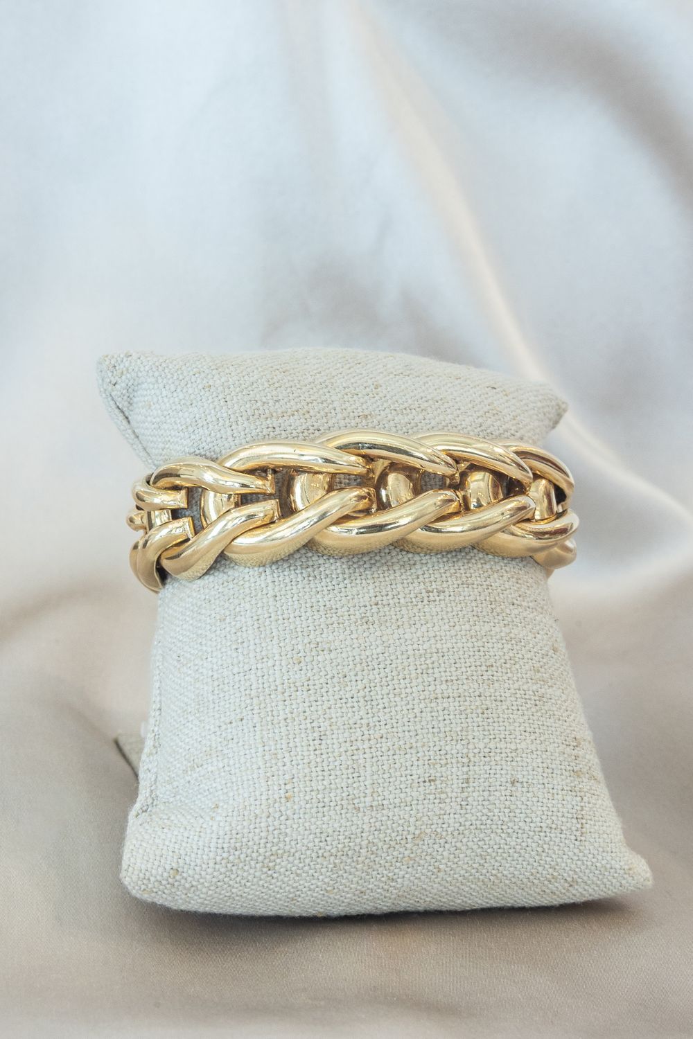14K Yellow Gold Braided Link Bracelet