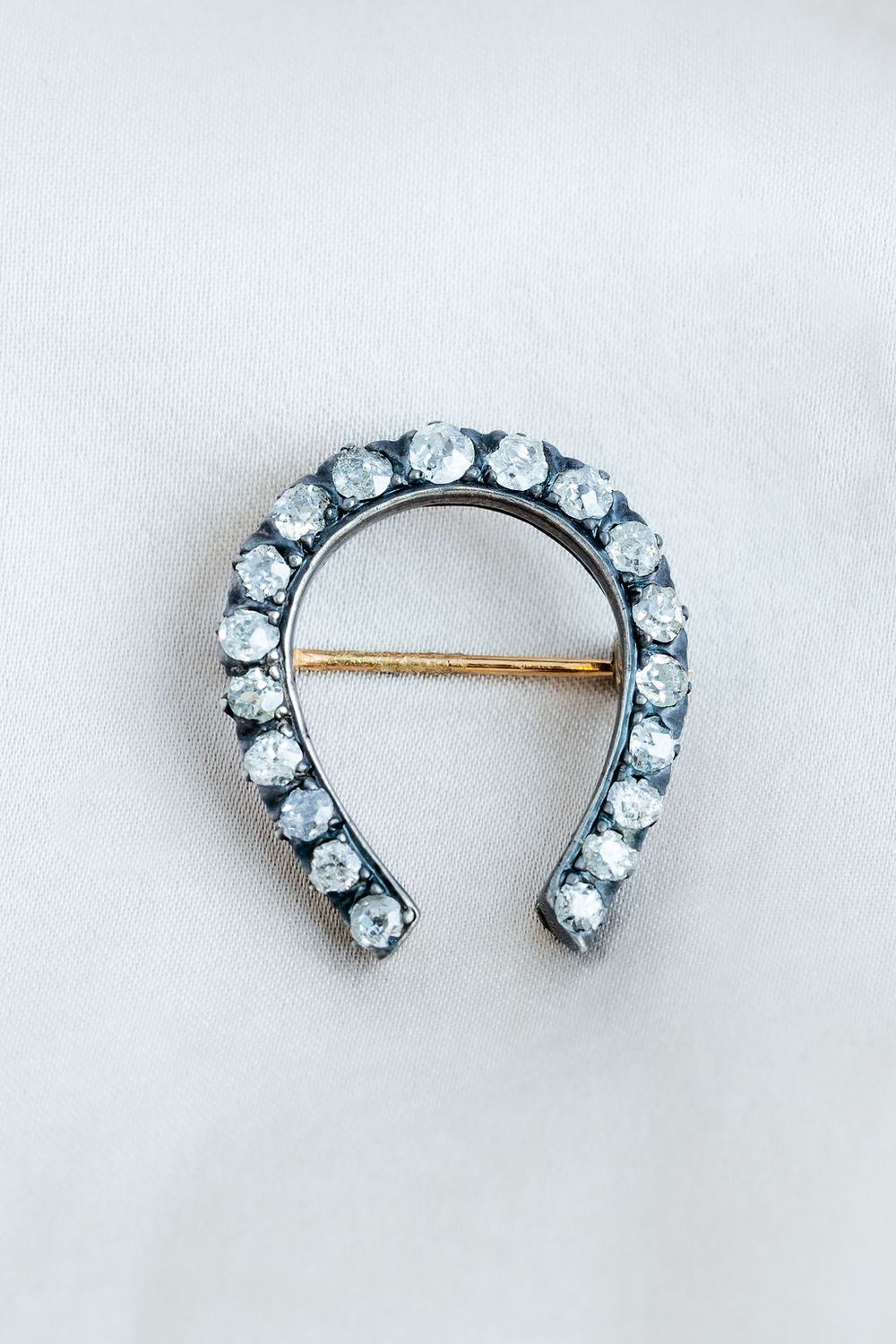 Victorian Diamond Horseshoe Brooch