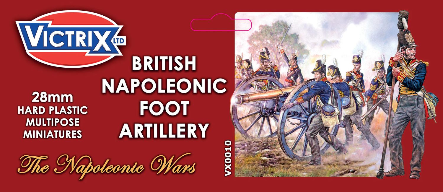 Napoleonic Wars British Foot Artillery  (3 guns, 18 crew, 3 limbers)