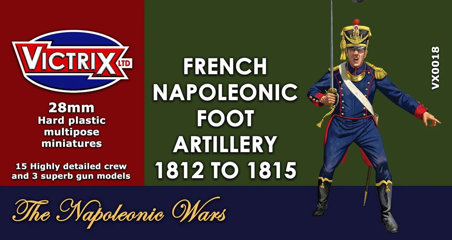 Napoleonic Wars French Napoleonic Artillery 1812 to 1815 (3 guns and 15 crew)