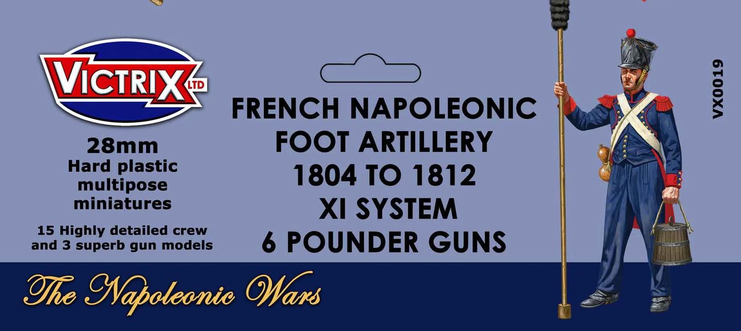 Napoleonic Wars French Napoleonic Artillery XI System 1804 to 1812 (3 guns and 15 crew)