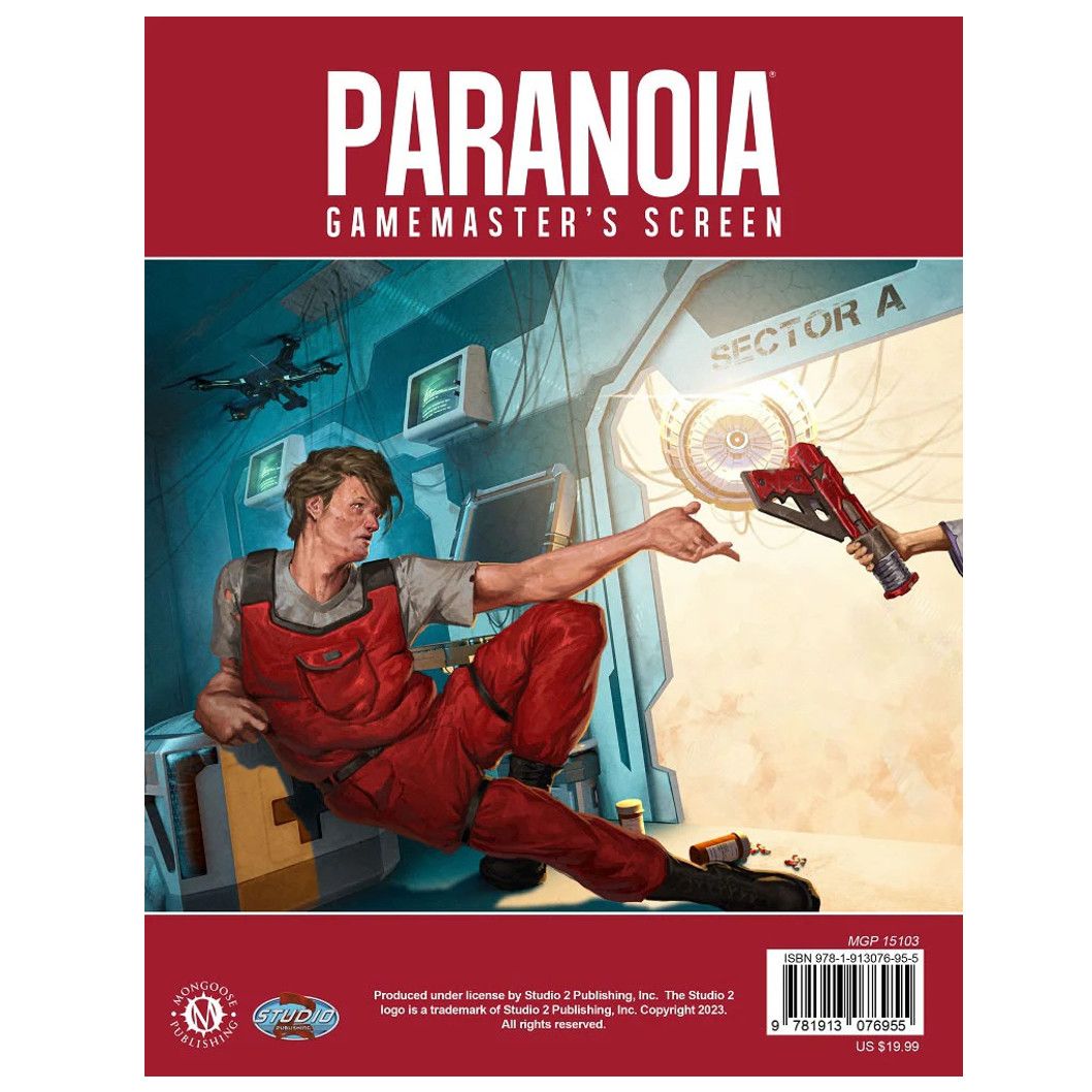 Paranoia RPG GM Screen 2024