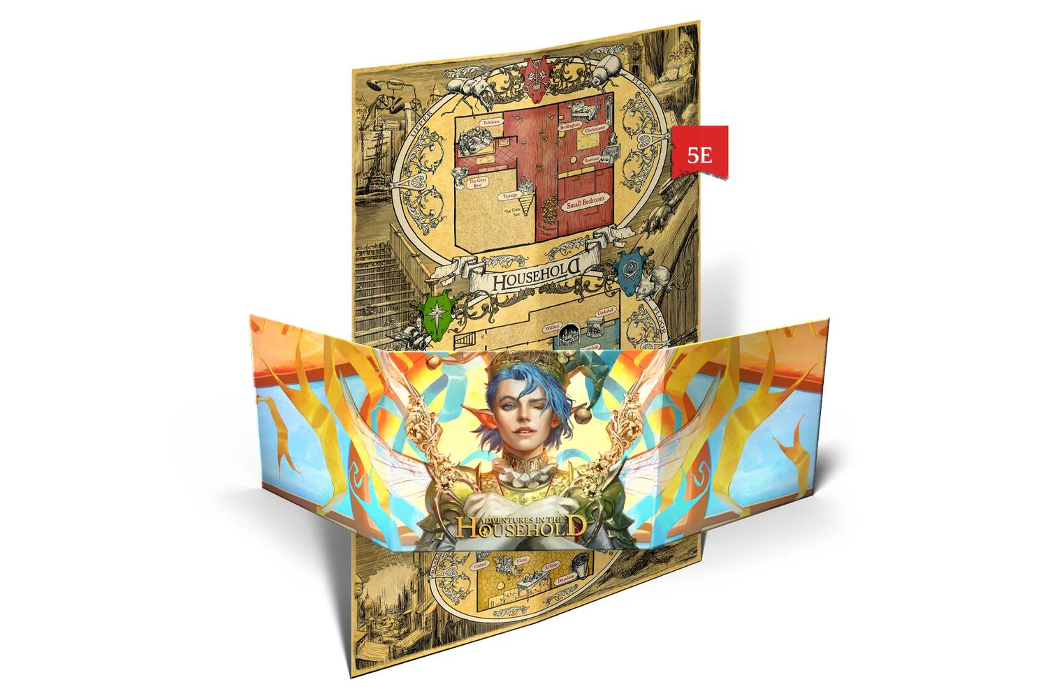 5E Adventures in the Household -GM Screen and Map of the House