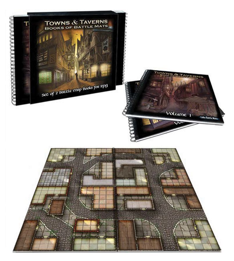 Battle Mats Book of Battle Mats Towns &amp; Taverns