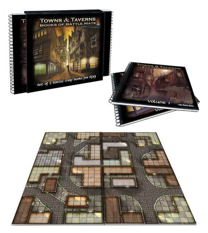Battle Mats Book of Battle Mats Towns &amp; Taverns