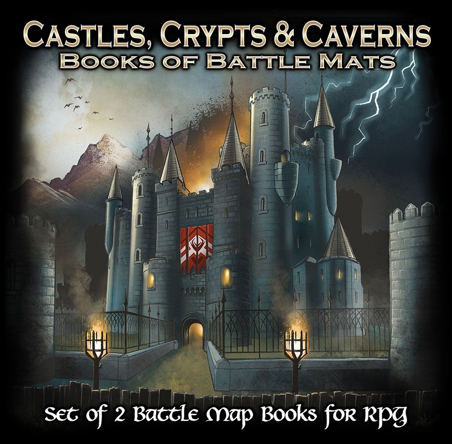 Castles Crypts &amp; Caverns: Book of Battle Mats