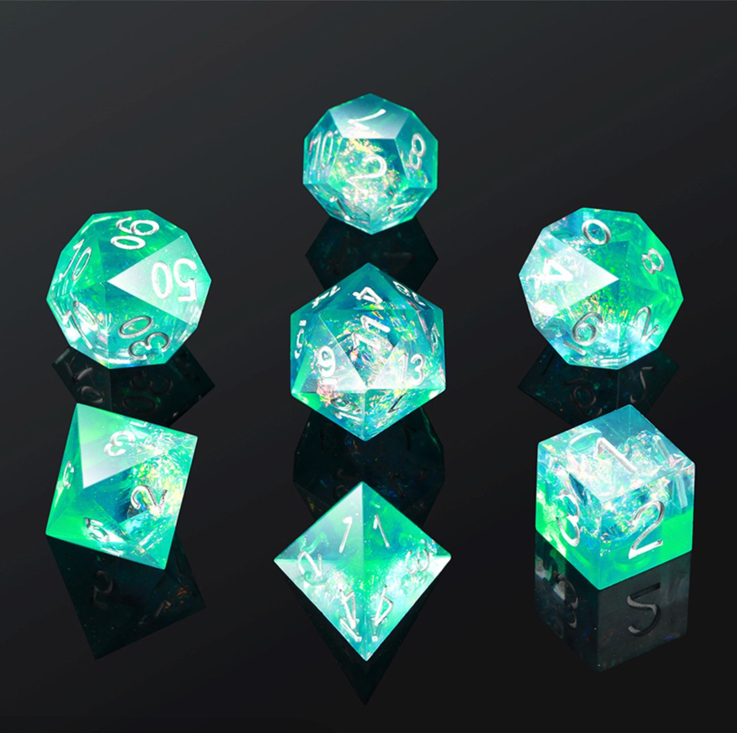 Sharp Edge Dice Set - Sea Shore