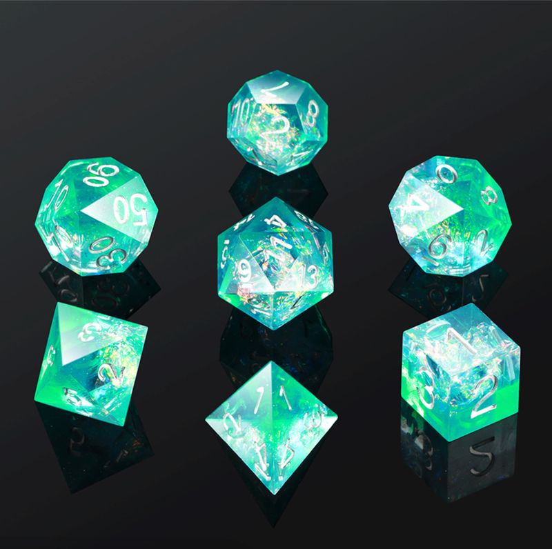 Sharp Edge Dice Set - Sea Shore
