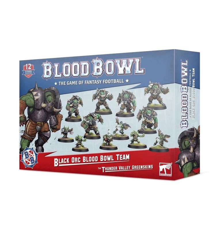 202-12 Thunder Valley Greenskins Black Orc Team - Blood Bowl