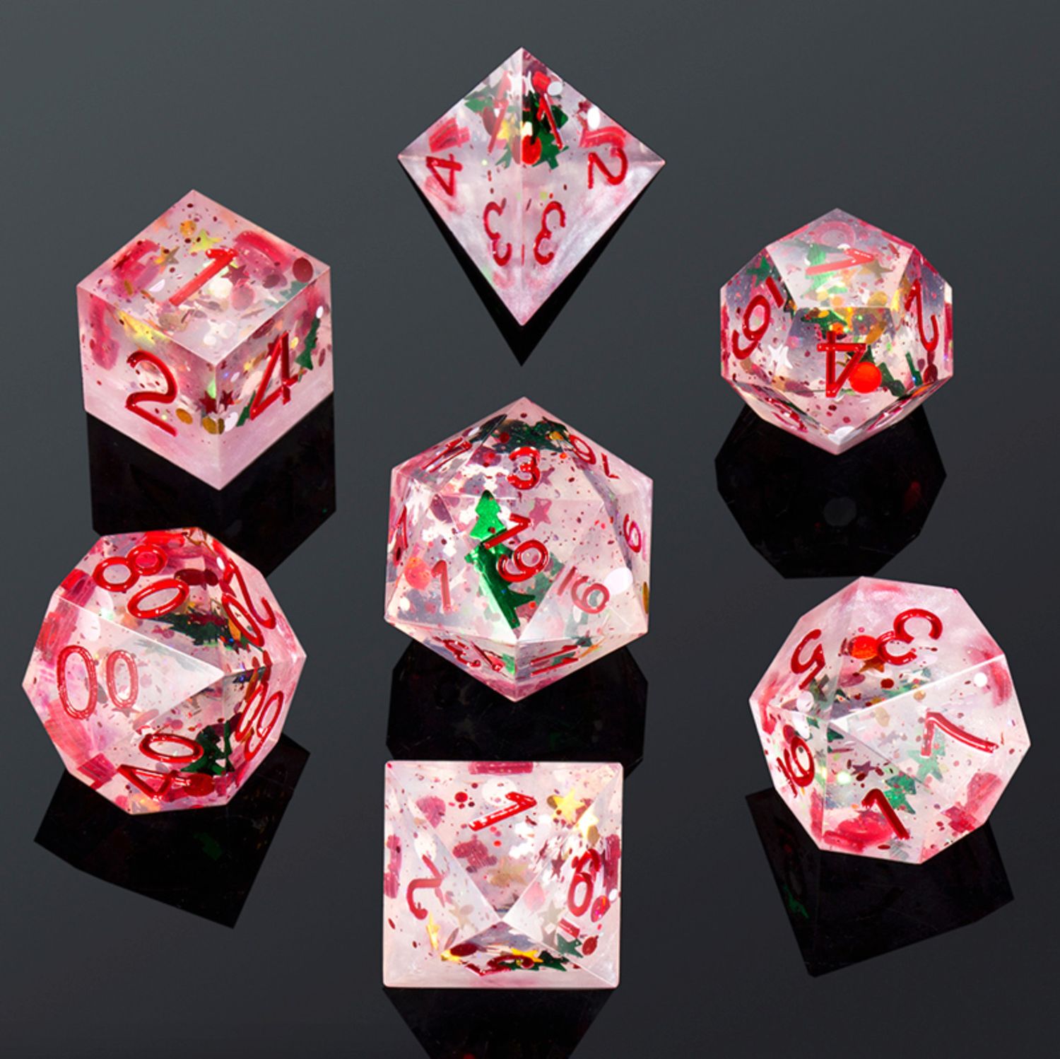 Sharp Edge Dice Set - Holiday