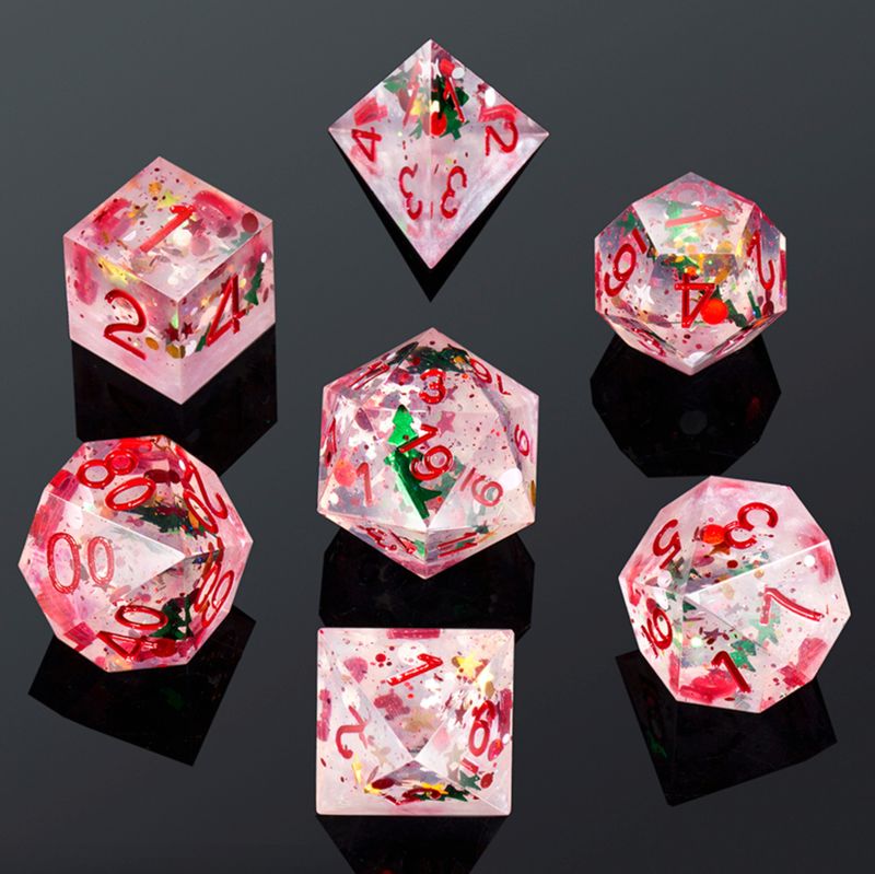 Sharp Edge Dice Set - Holiday