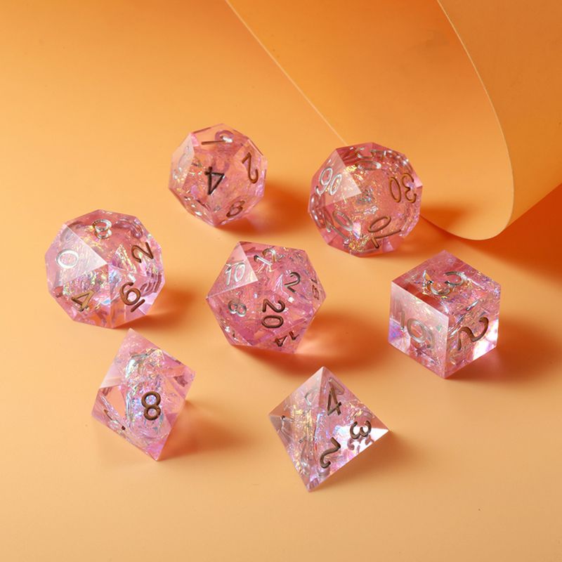 Sharp Edge Dice Set - Roses
