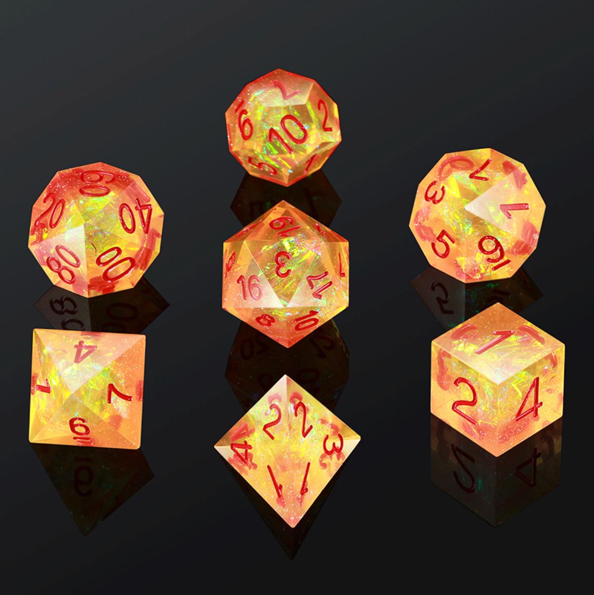 Sharp Edge Dice Set - Sunset