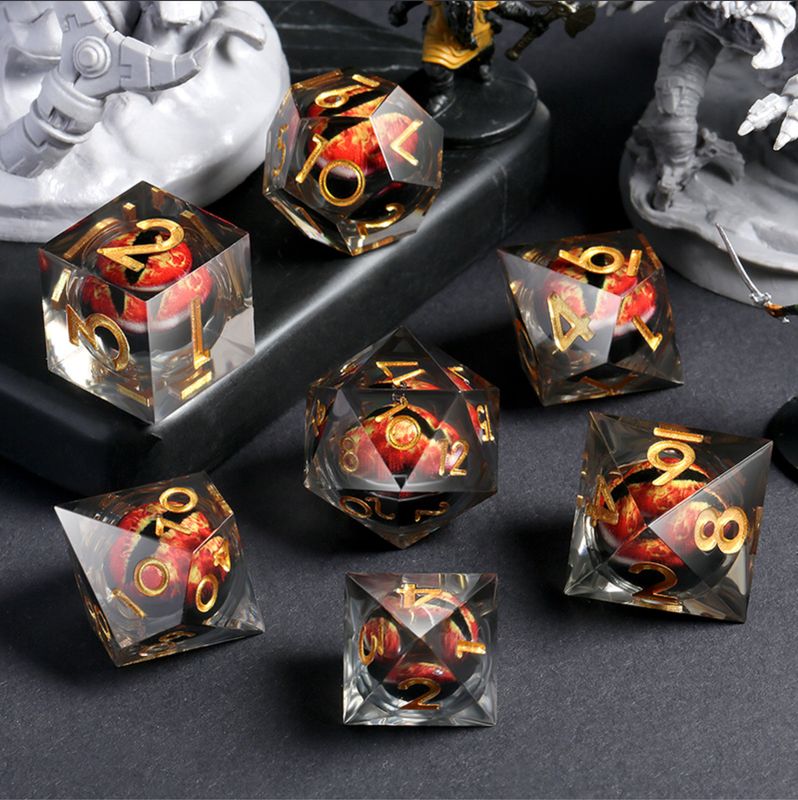 Liquid Core Dice Set - Dragon Eye Red