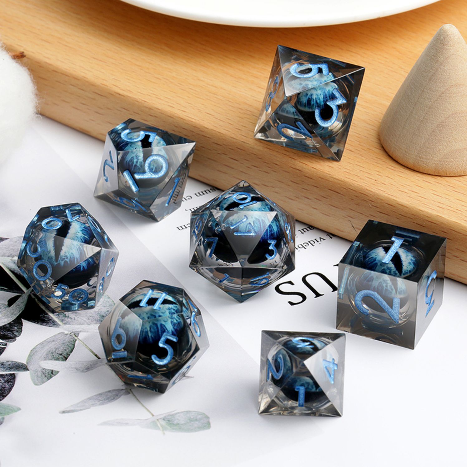 Liquid Core Dice Set - Dragon Eye Blue