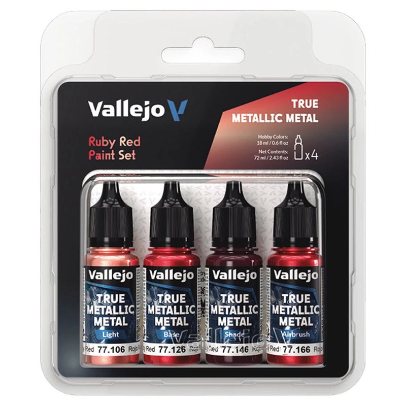 True Metallic Metal 4 Color Set - Ruby Red