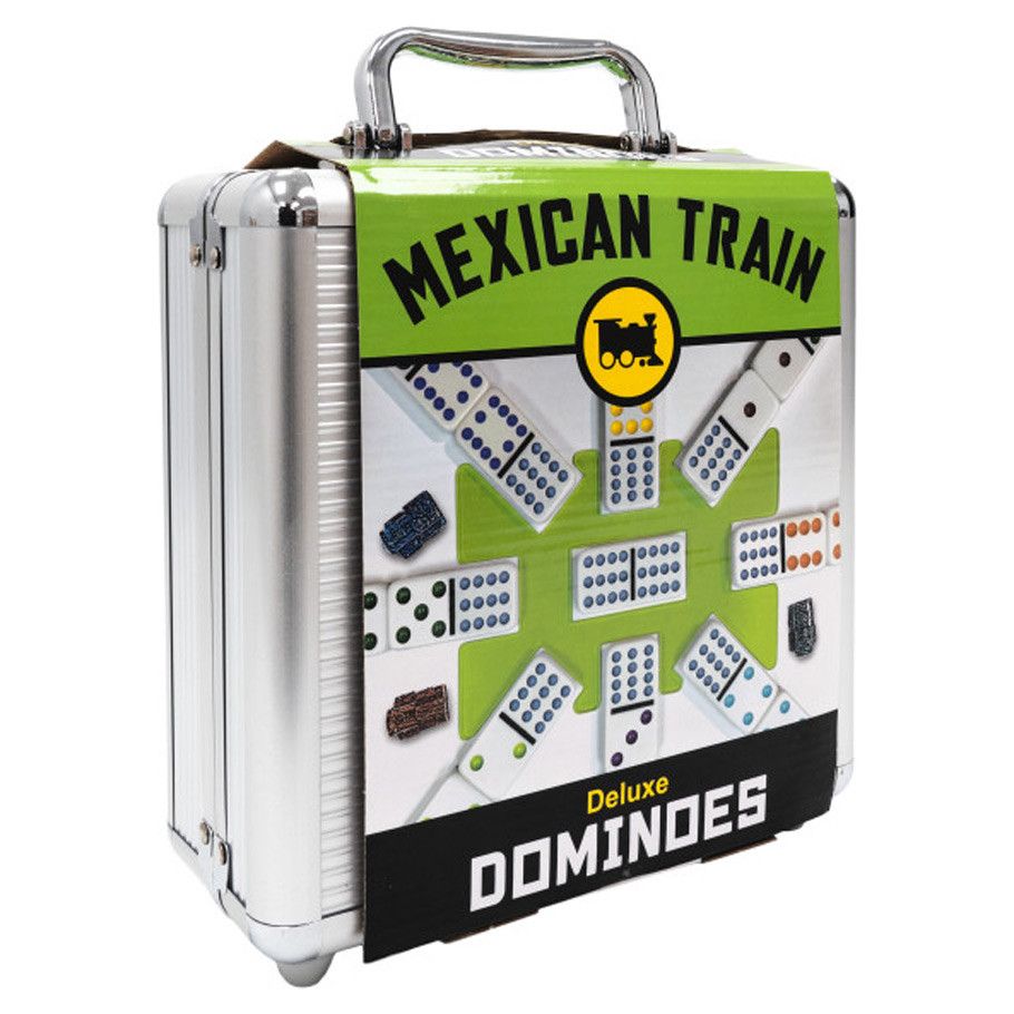 Mexican Train Dominoes Double 12 Color Dot (Deluxe Metal Case)