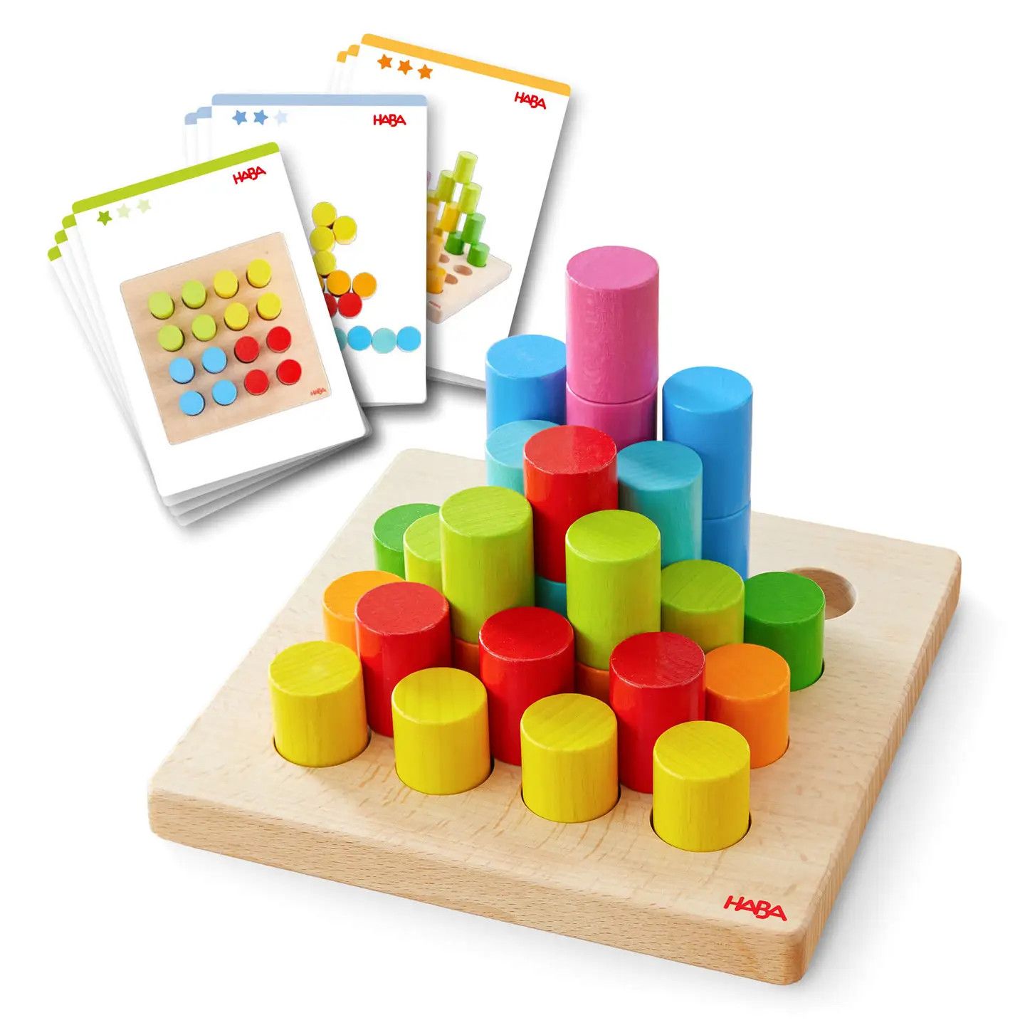 Rainbow Risers Wooden Stacking