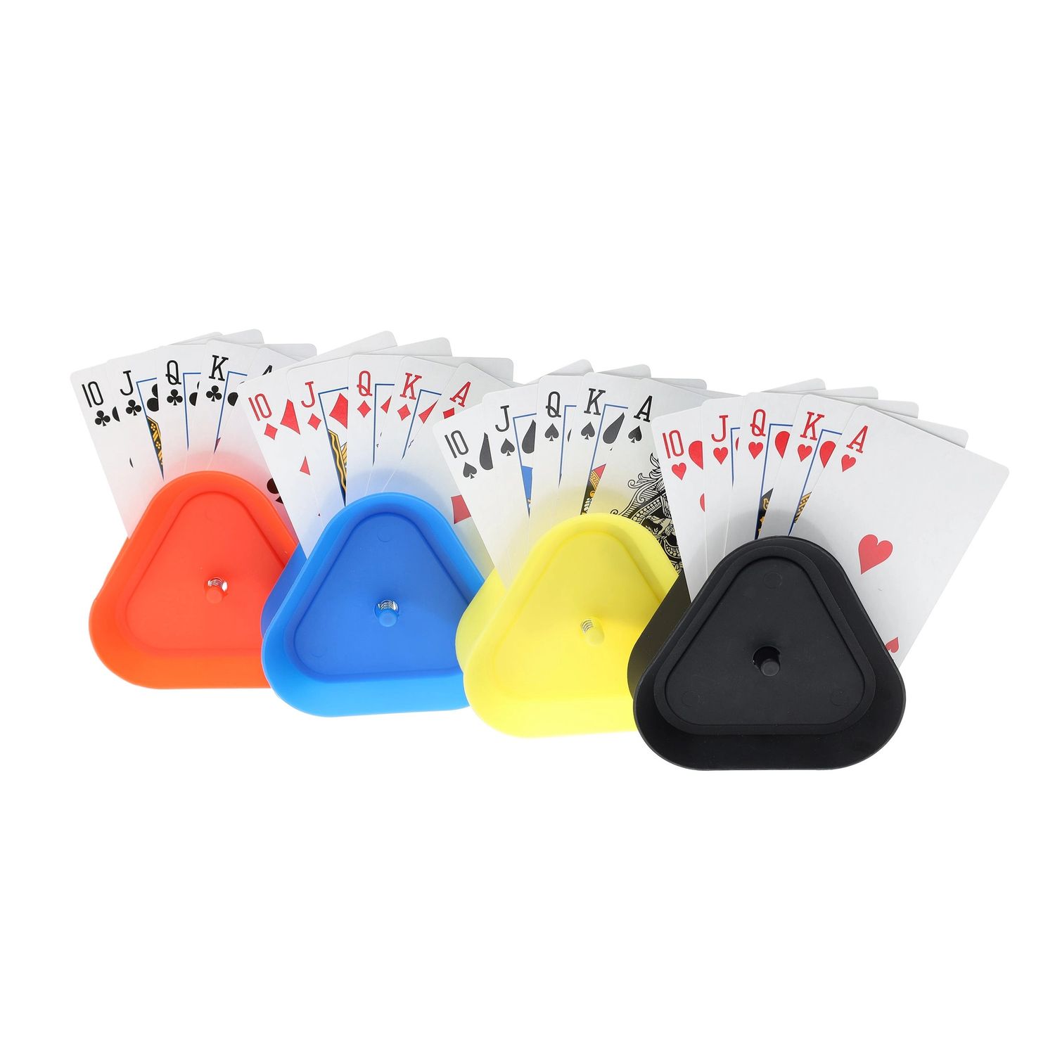Card Holders - 4 Pack Plastic Assorted Colors