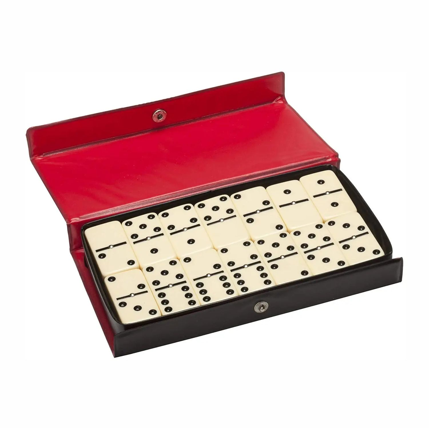 Double Six Club Sized Dominoes with Ivory tile Spinners