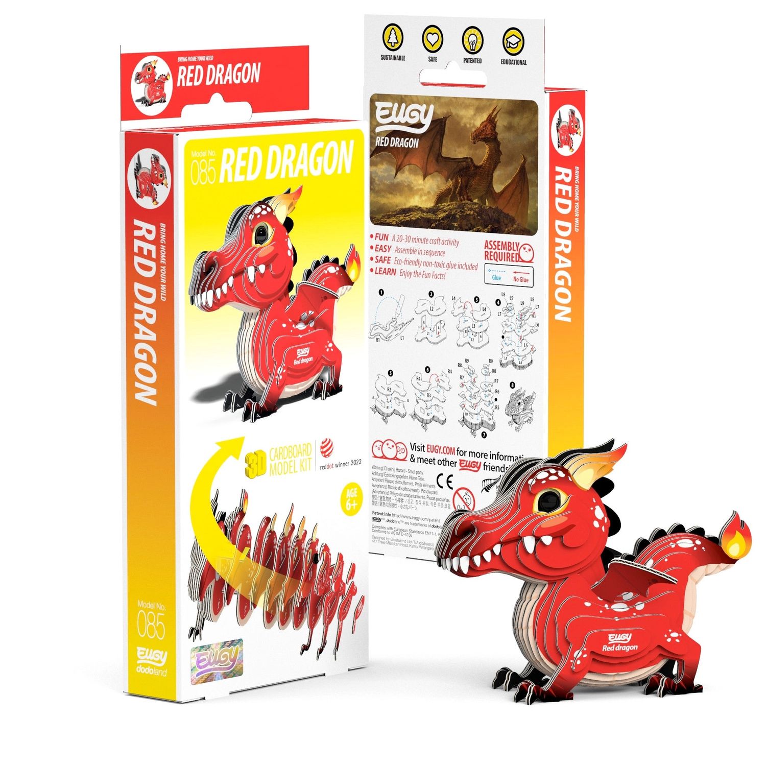 Eugy Red Dragon 3D Puzzle
