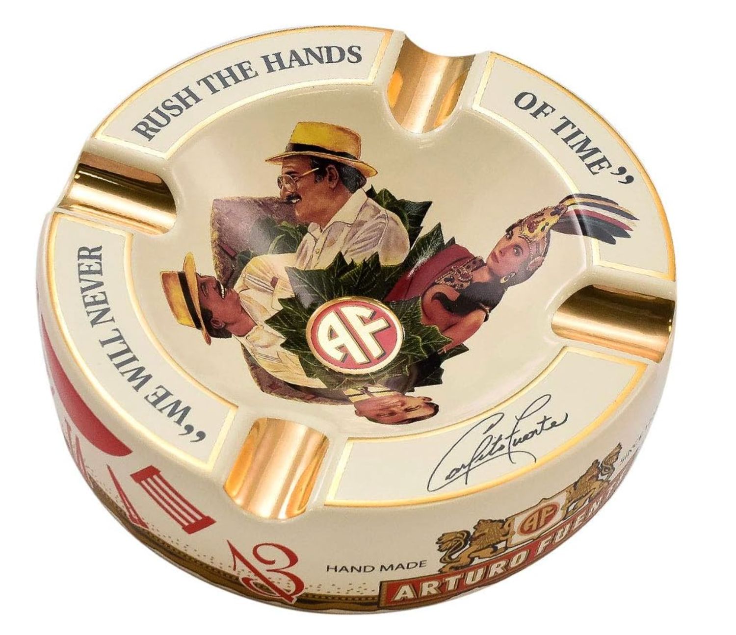 AF HANDS OF TIME ASHTRAY (CREAM)
