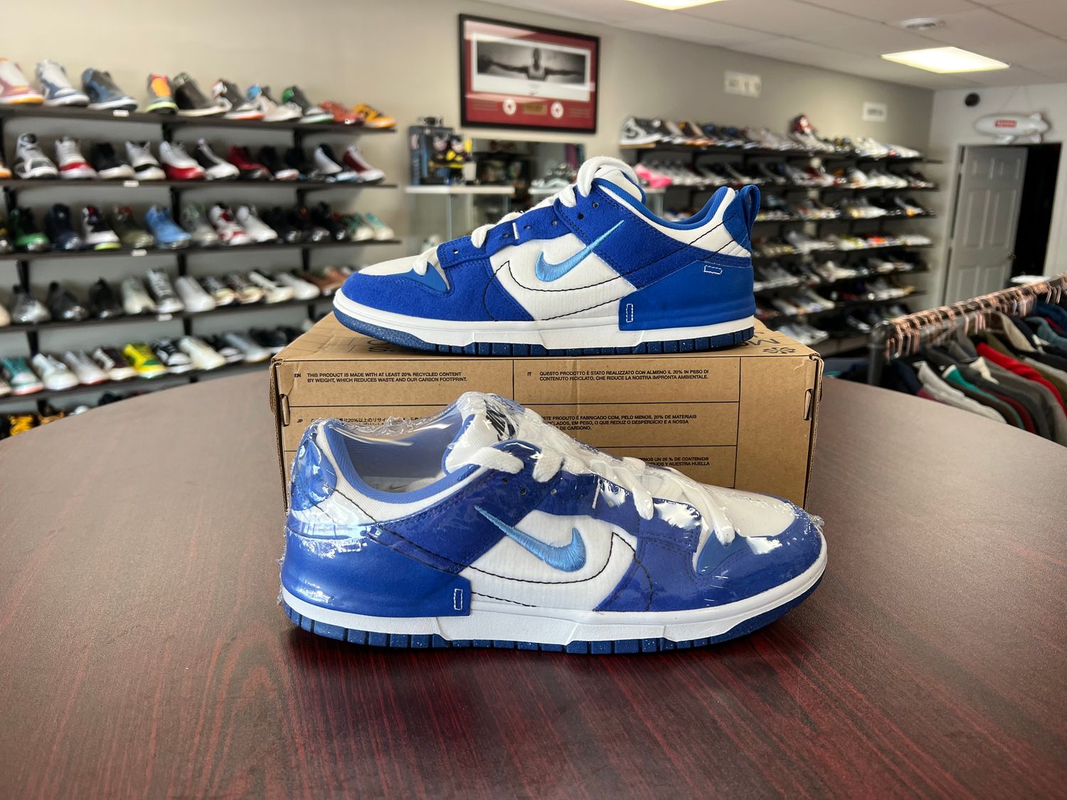 NEW NIKE DUNK LOW DISRUPT 2 WHITE UNIVERSITY BLUE (WOMENS)