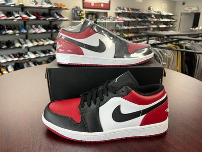 NEW AIR JORDAN 1 LOW BRED TOE