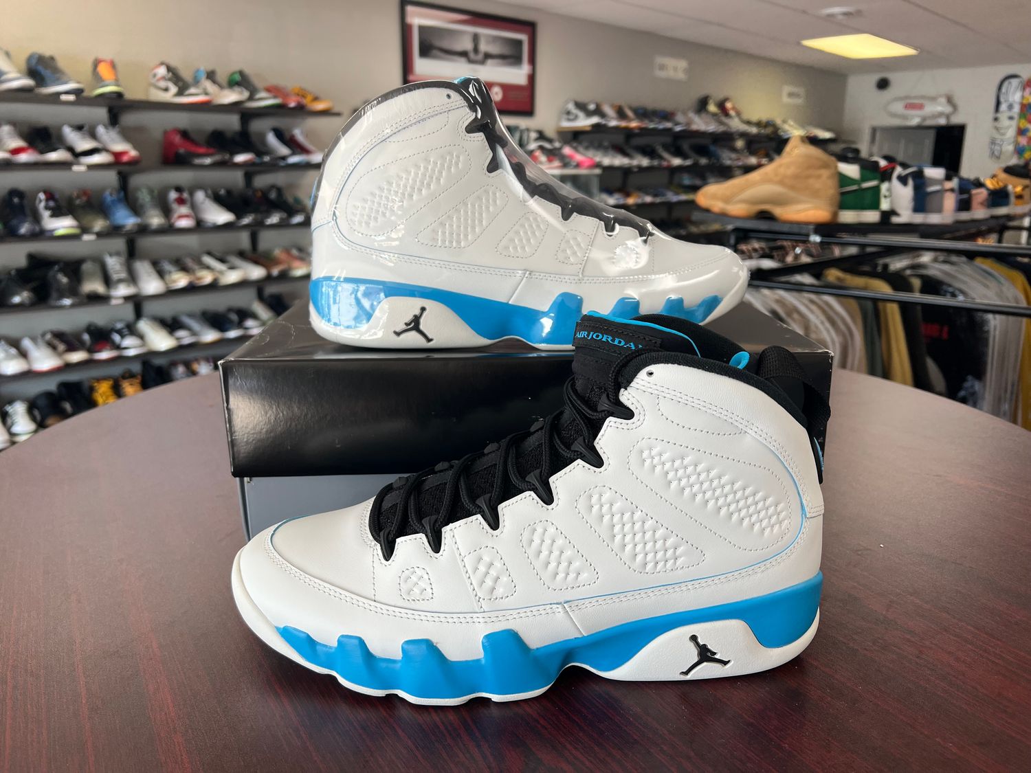 NEW AIR JORDAN 9 POWDER BLUE