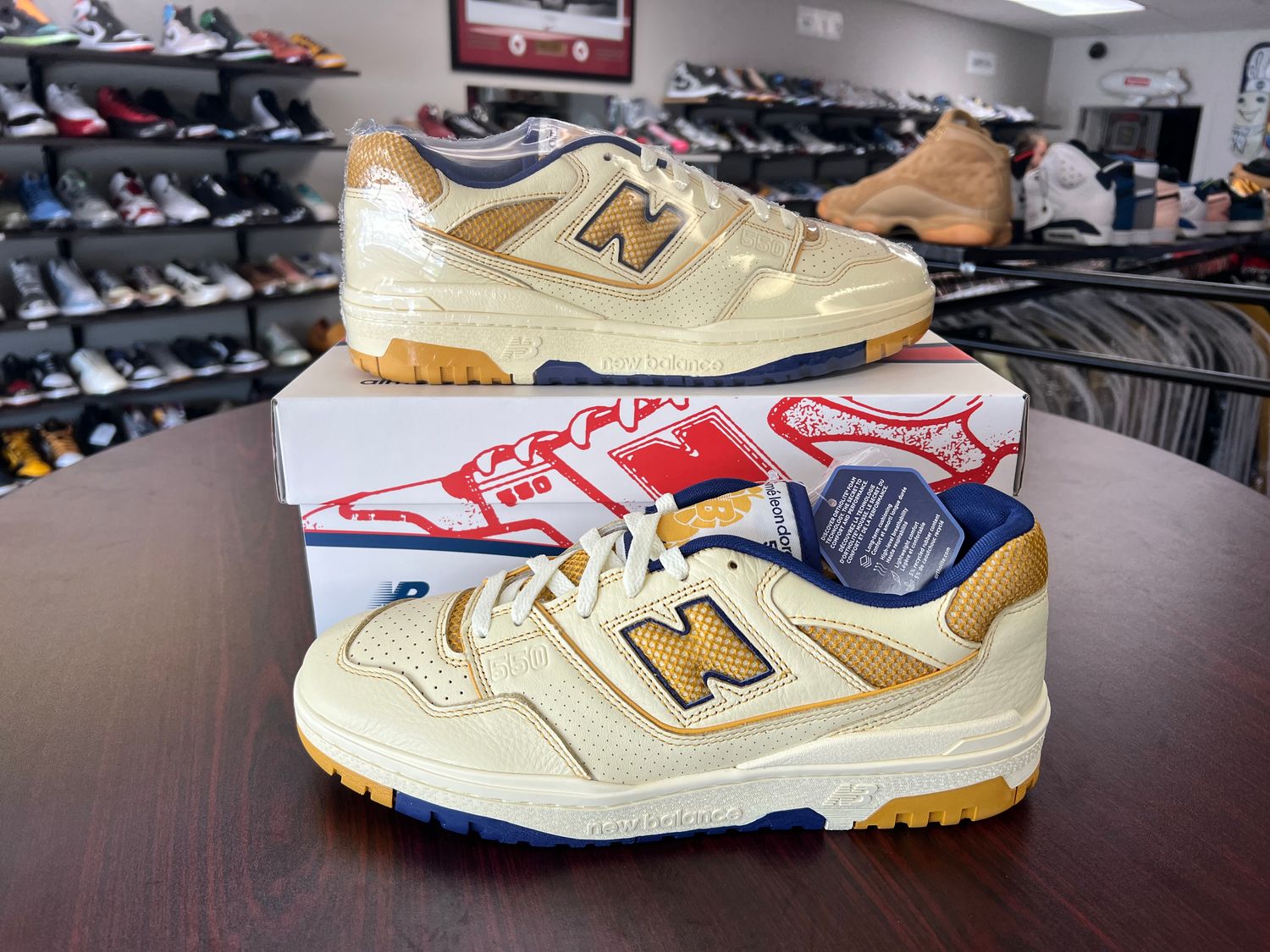 NEW NEW BALANCE 550 AIME LEON DORE YELLOW BLUE