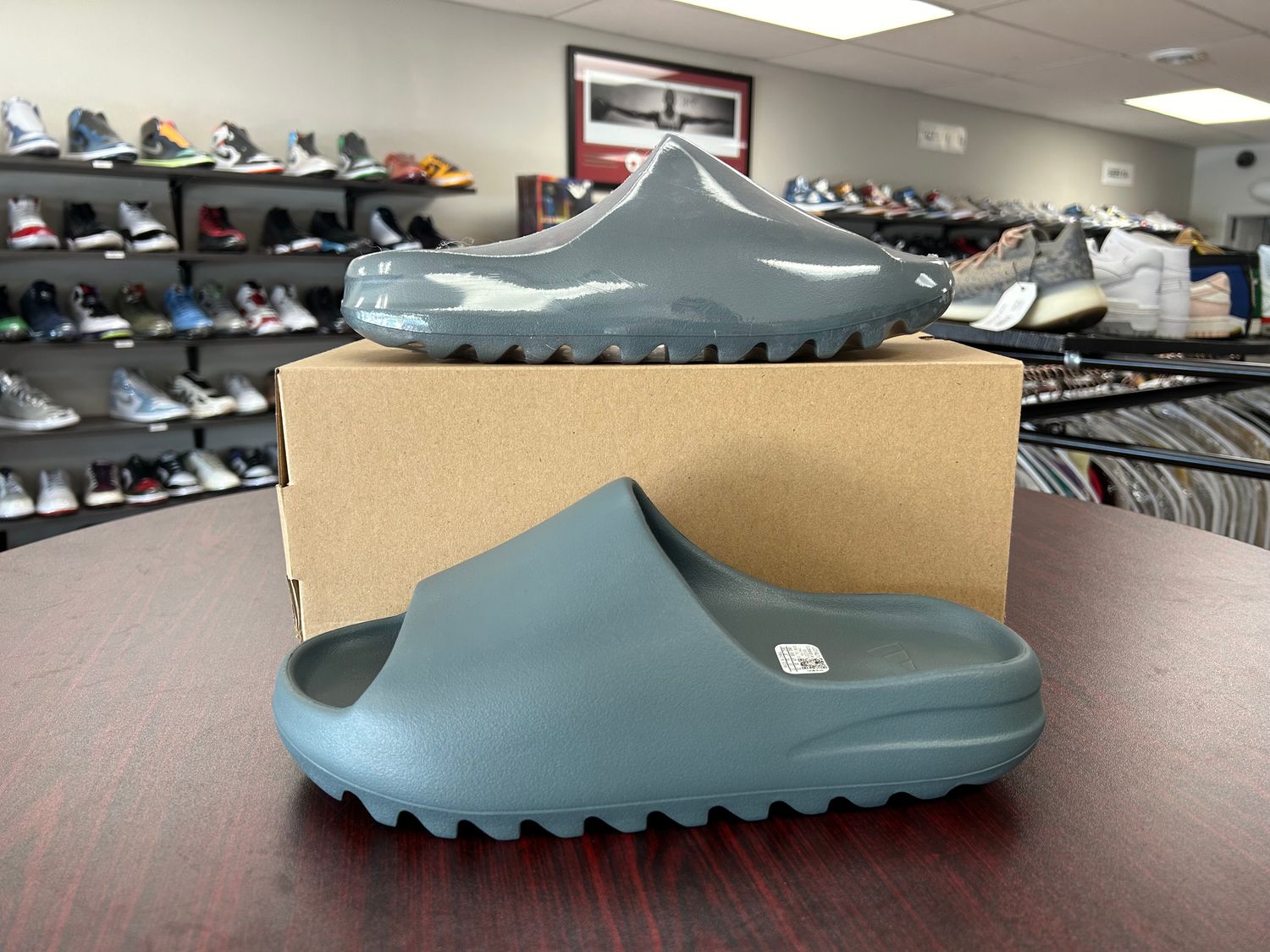 NEW ADIDAS YEEZY SLIDE SLATE MARINE