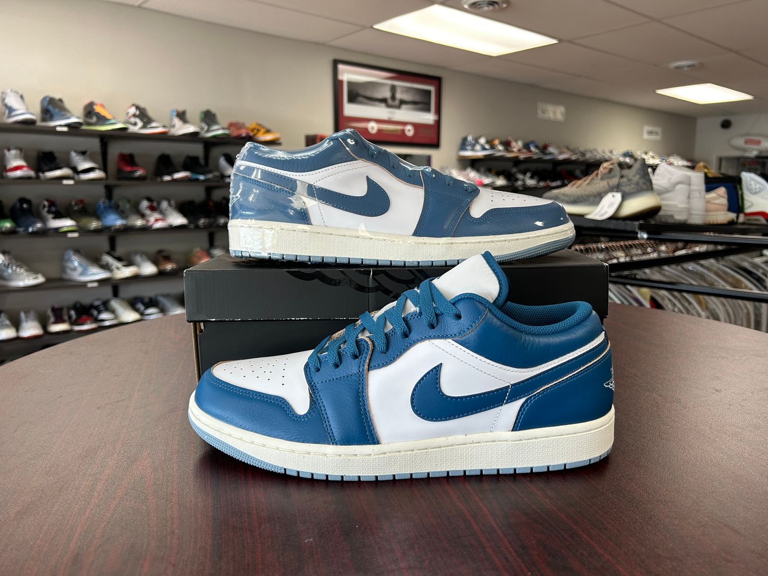 NEW AIR JORDAN 1 LOW INDUSTRIAL BLUE