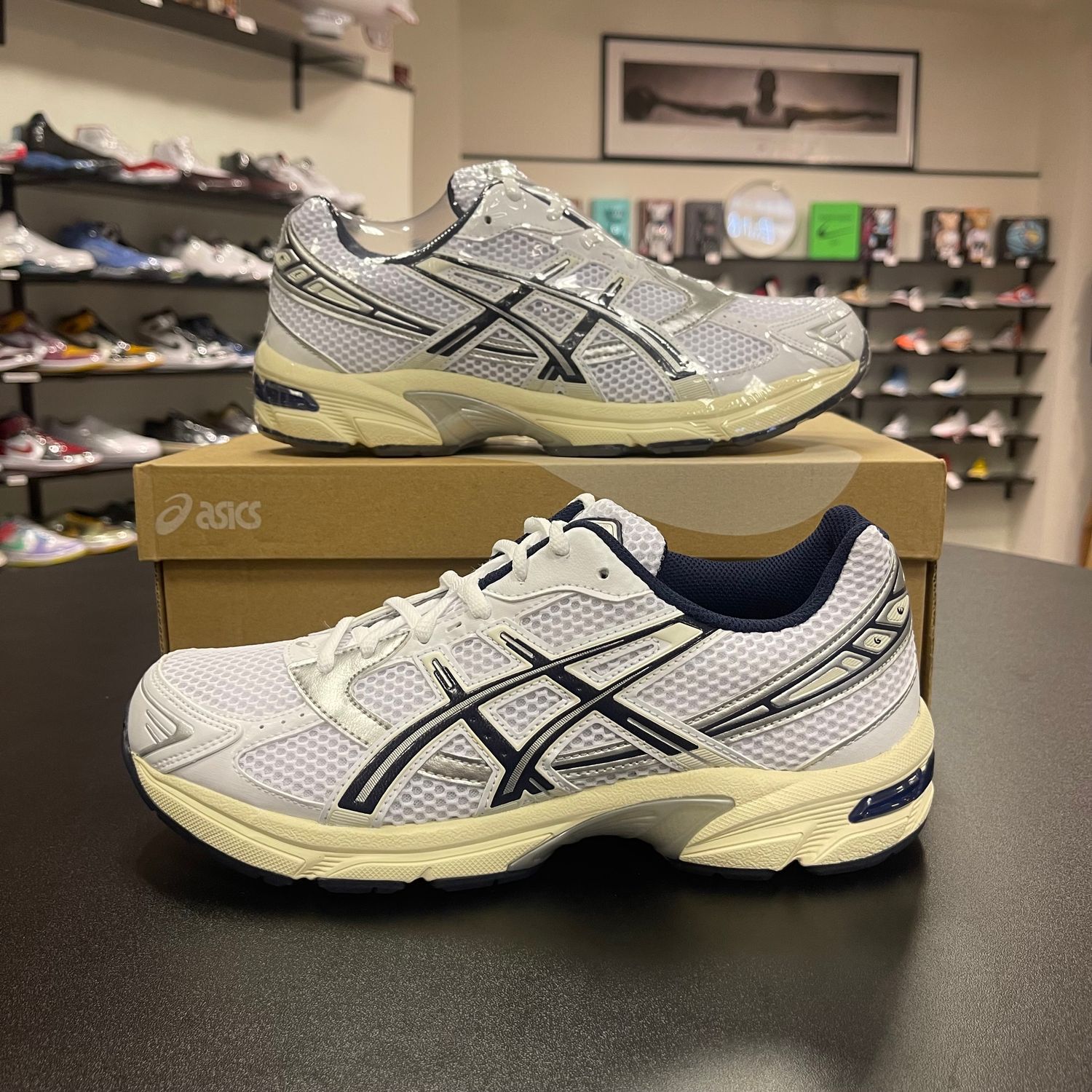 NEW ASICS GEL-1130 WHITE/MIDNIGHT 
