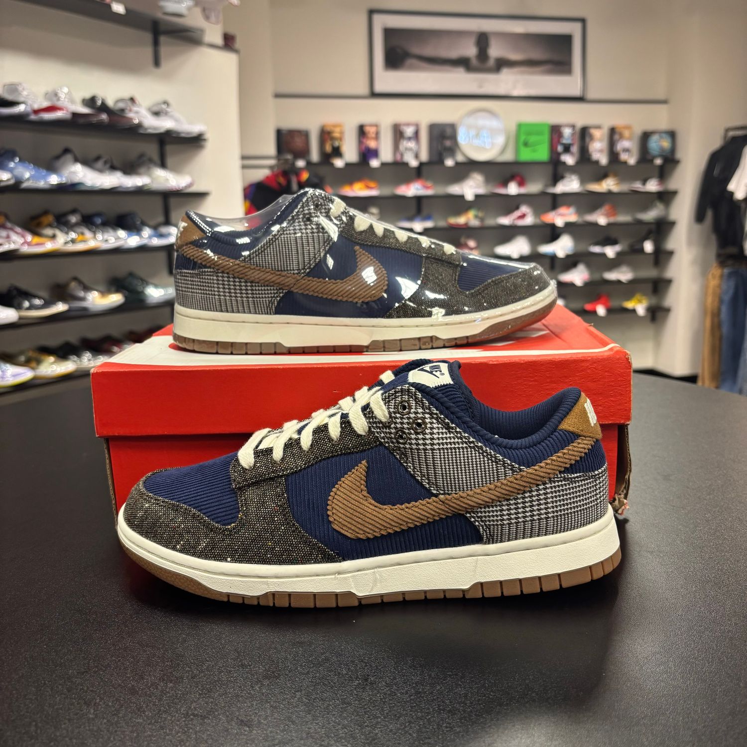 NEW NIKE DUNK LOW TWEED MIDNIGHT NAVY CORDUROY