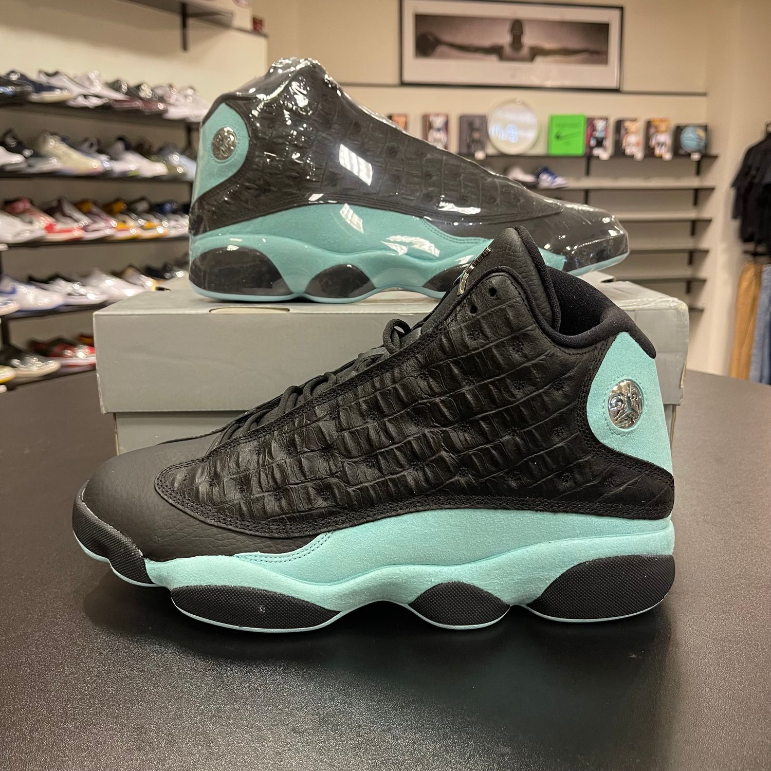 NEW AIR JORDAN 13 BLACK ISLAND GREEN