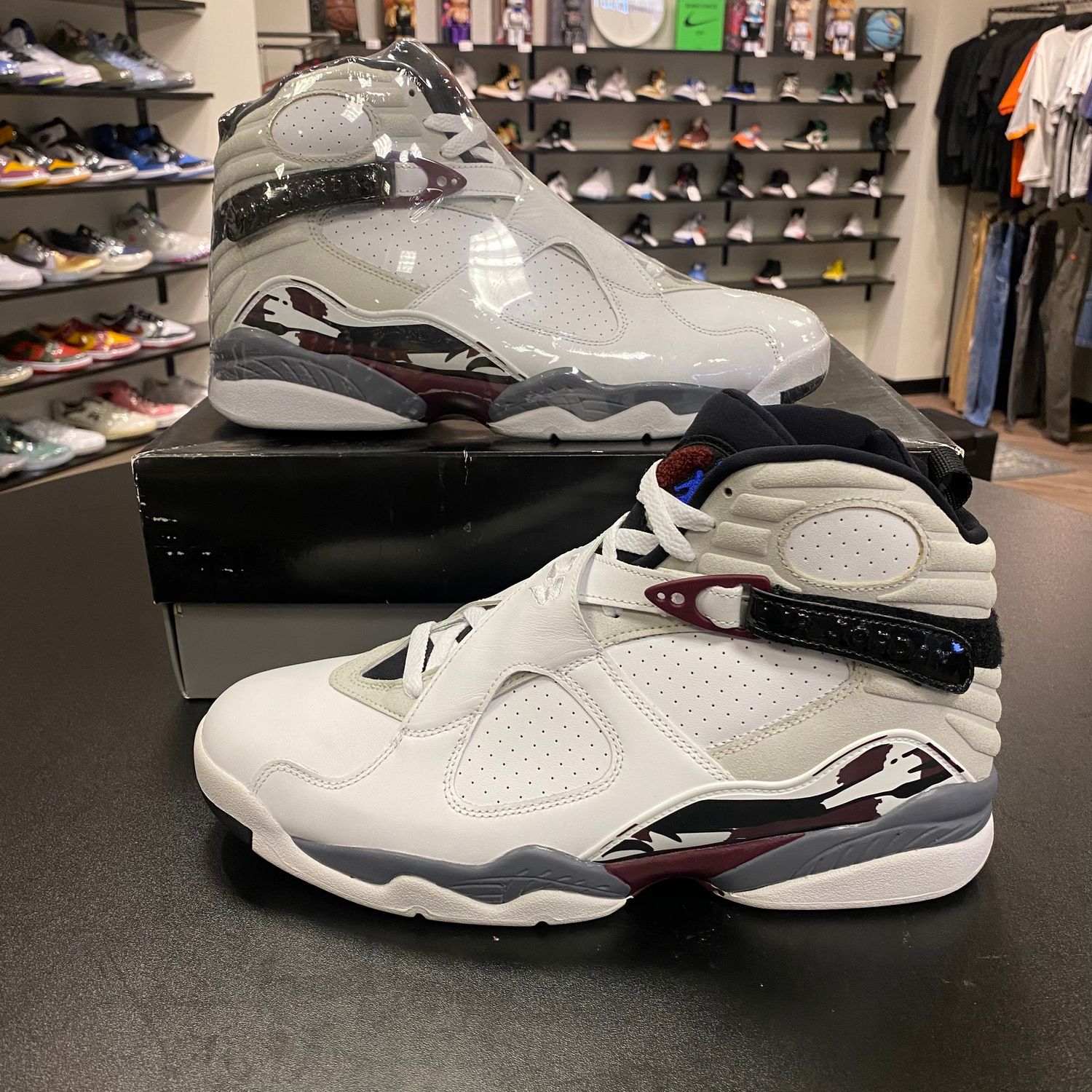 NEW AIR JORDAN 8 WHITE BURGUNDY (W)