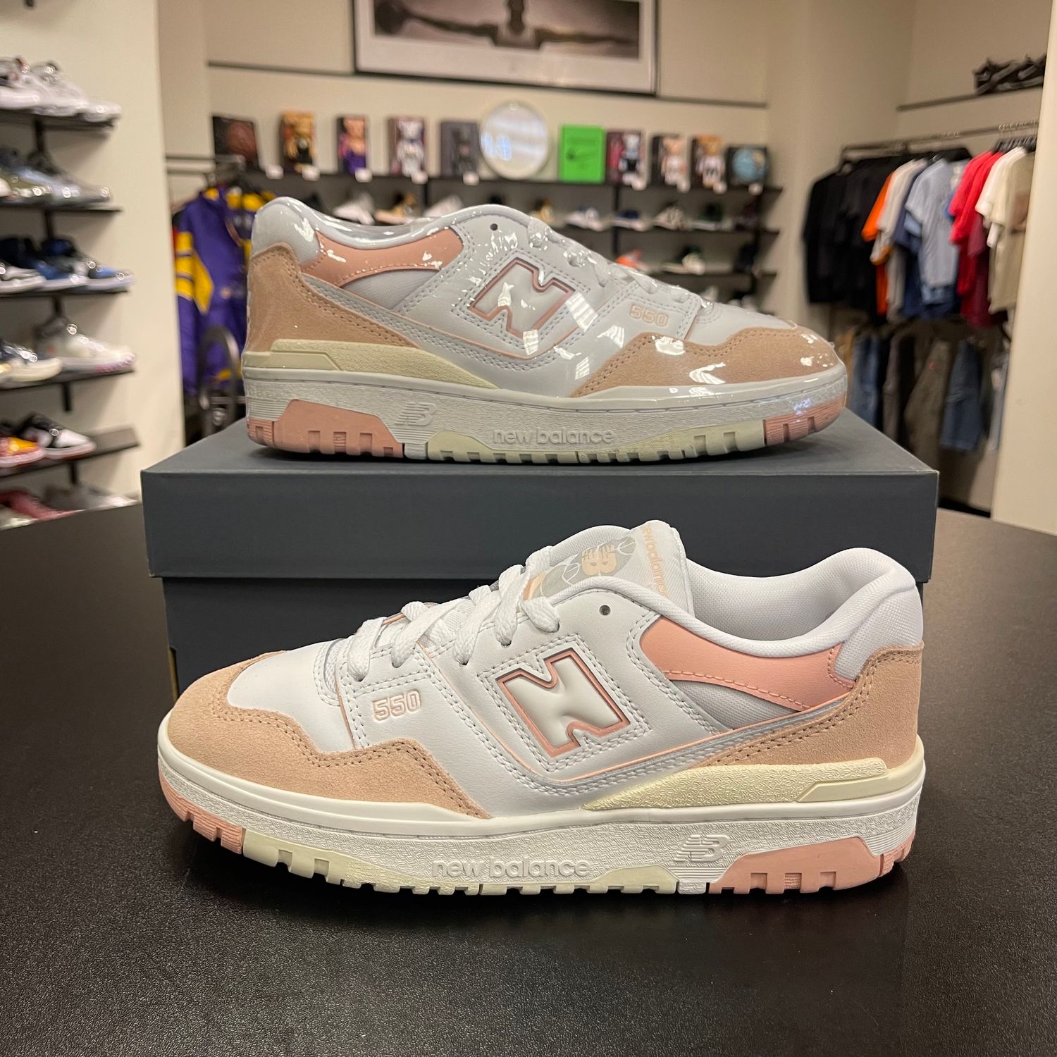 NEW NEW BALANCE 550 WHITE PINK SEA SALT