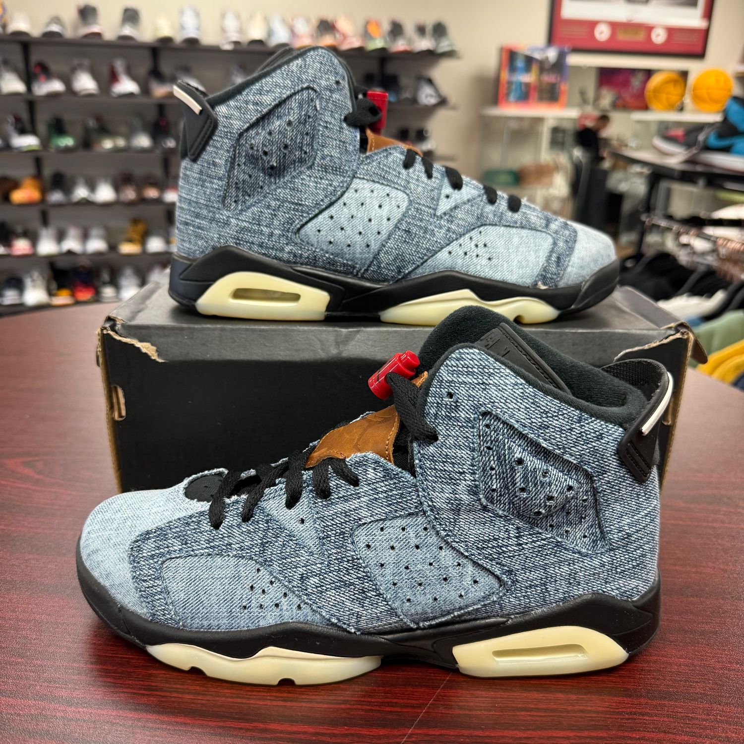 PO AIR JORDAN 6 WASHED DENIM SIZE 7Y