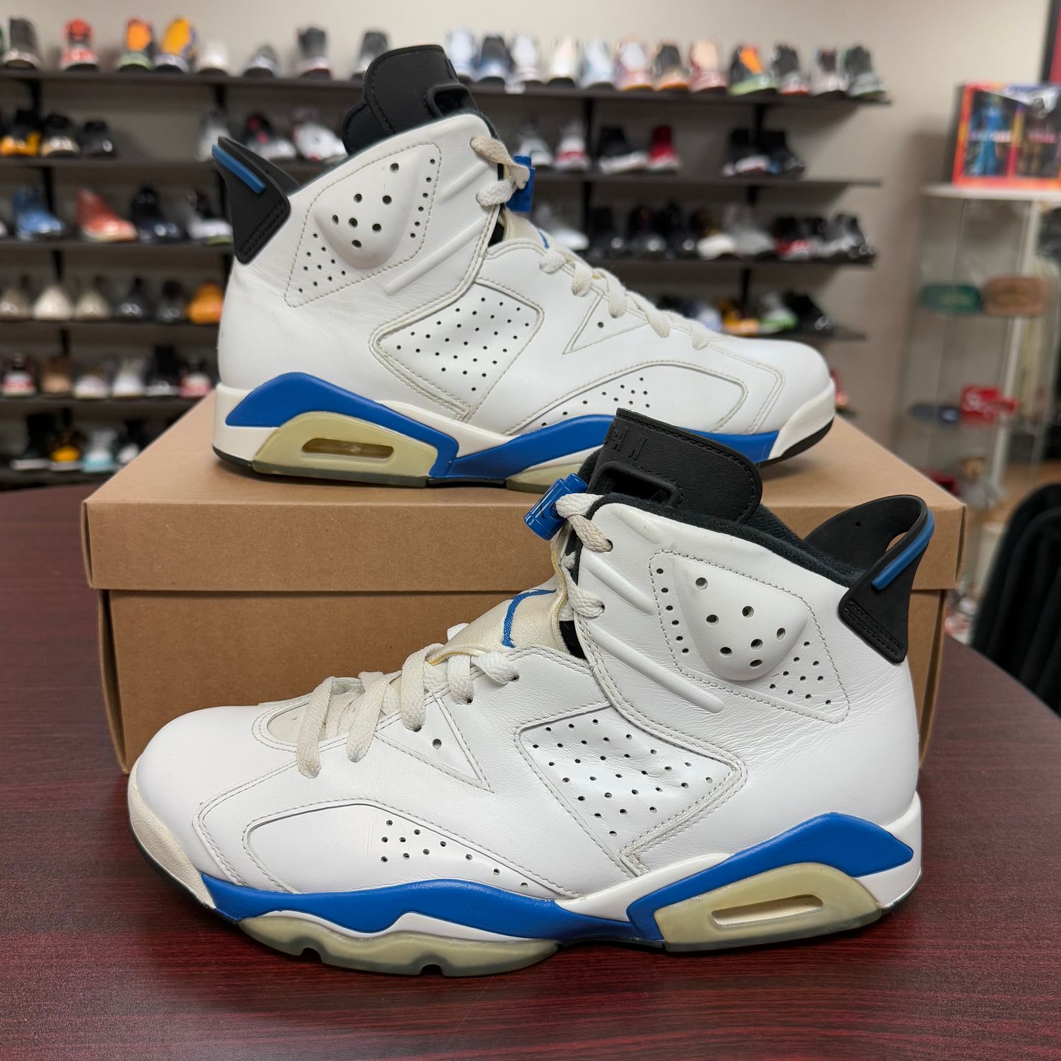 PORB AIR JORDAN 6 SPORT BLUE SIZE 9.5