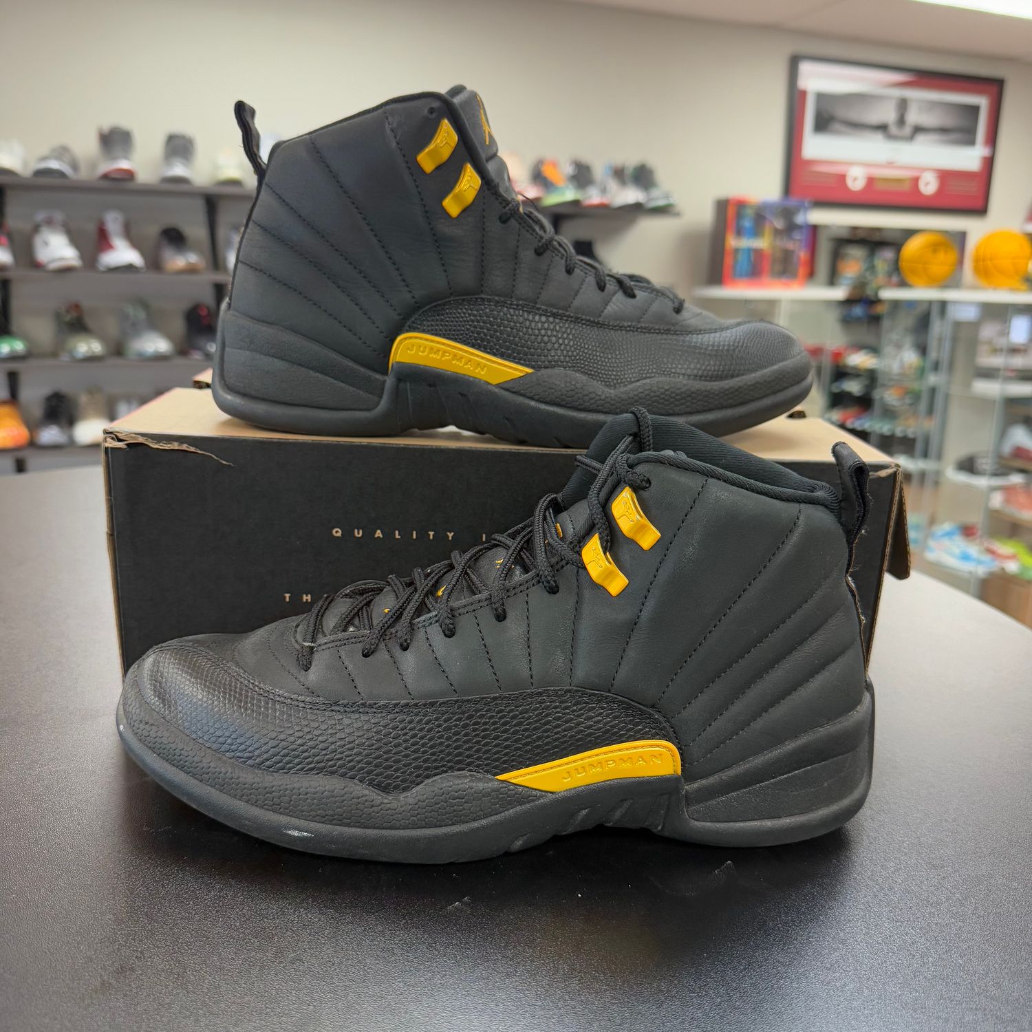 PO AIR JORDAN 12 BLACK TAXI SIZE 10