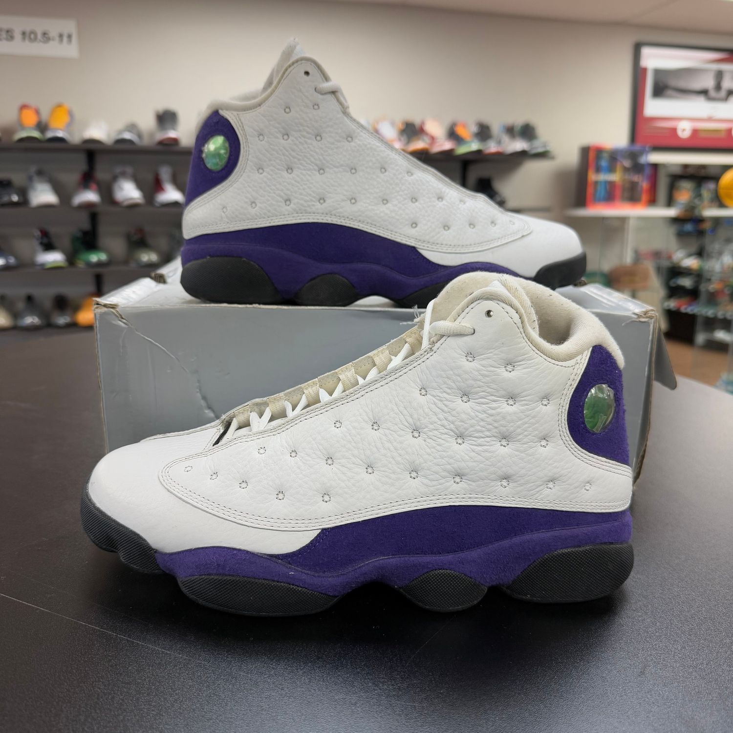 PO AIR JORDAN 13 LAKER SIZE 10