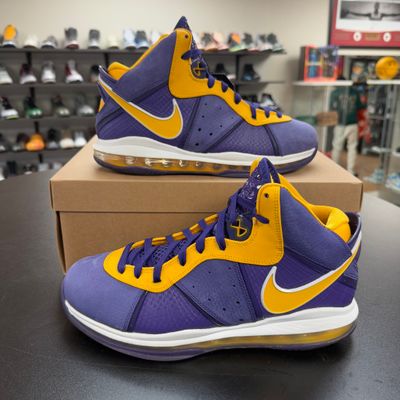 PORB NIKE LEBRON 8 LAKERS SIZE 10