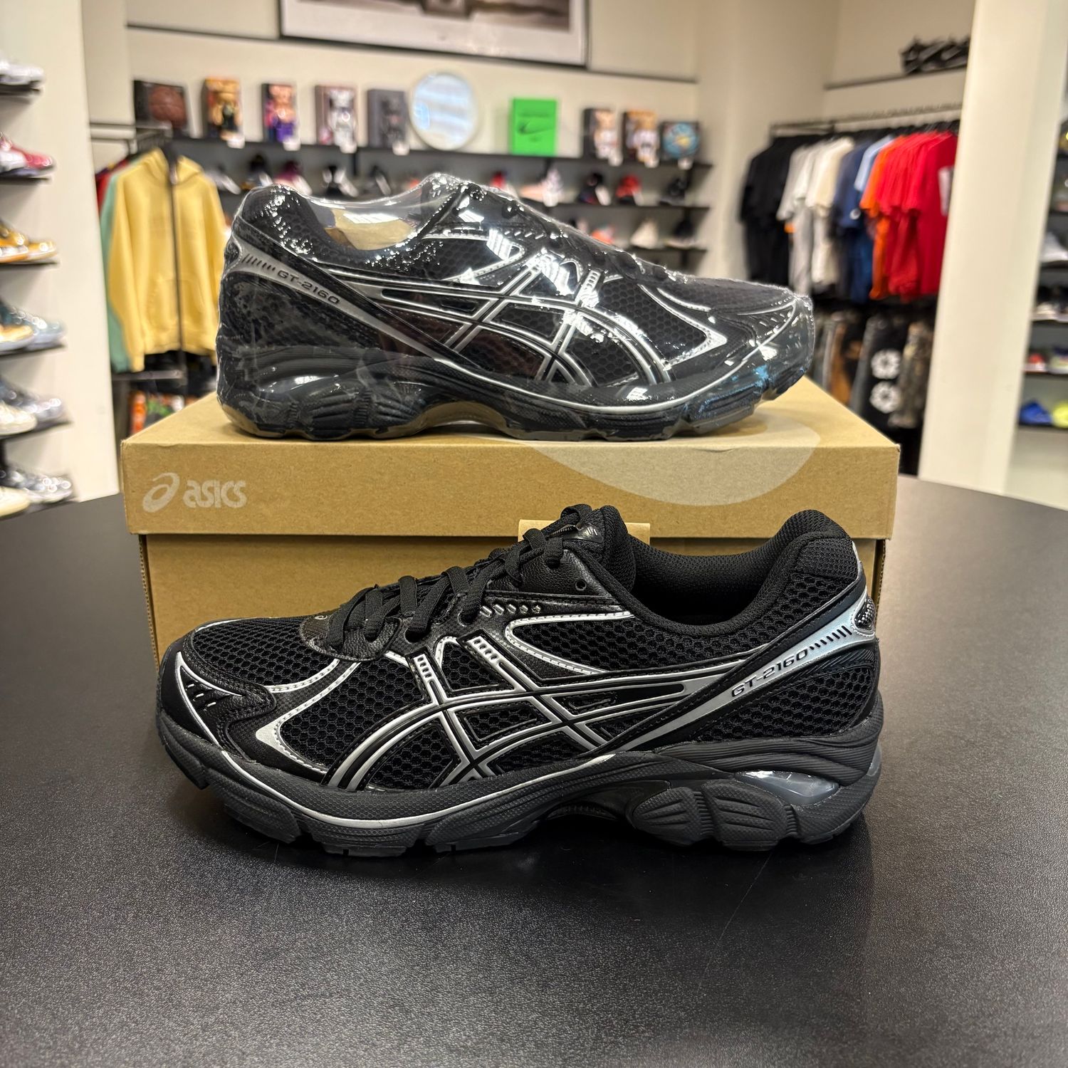 NEW ASICS GEL-2160 BLACK PURE SILVER